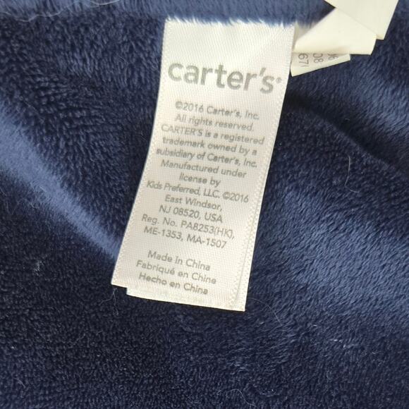 Carters Whale Security Blanket Lovey Blue Polka Dot Baby Comfort‎ Plush 14x14 - Picture 7 of 8